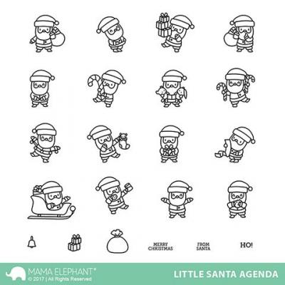 Mama Elephant Clear Stamps - Santa Agenda